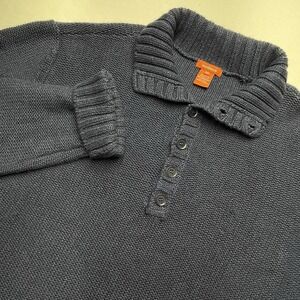 Sundance Men's Sweater XXL 10% Merino Wool‎ Blue Long Sleeve - Small Snag
